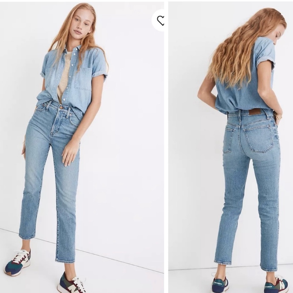 Madewell Light Blue High-Rise Straight Jeans